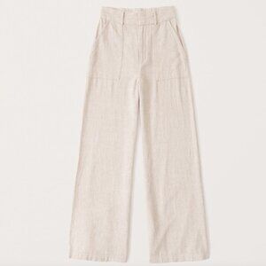 Abercombie & Fitch Linen Blend Wide Leg Pants